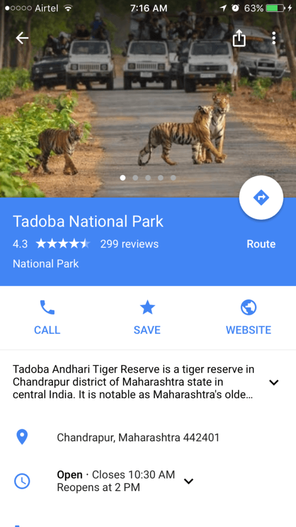 offline google map for wildlife