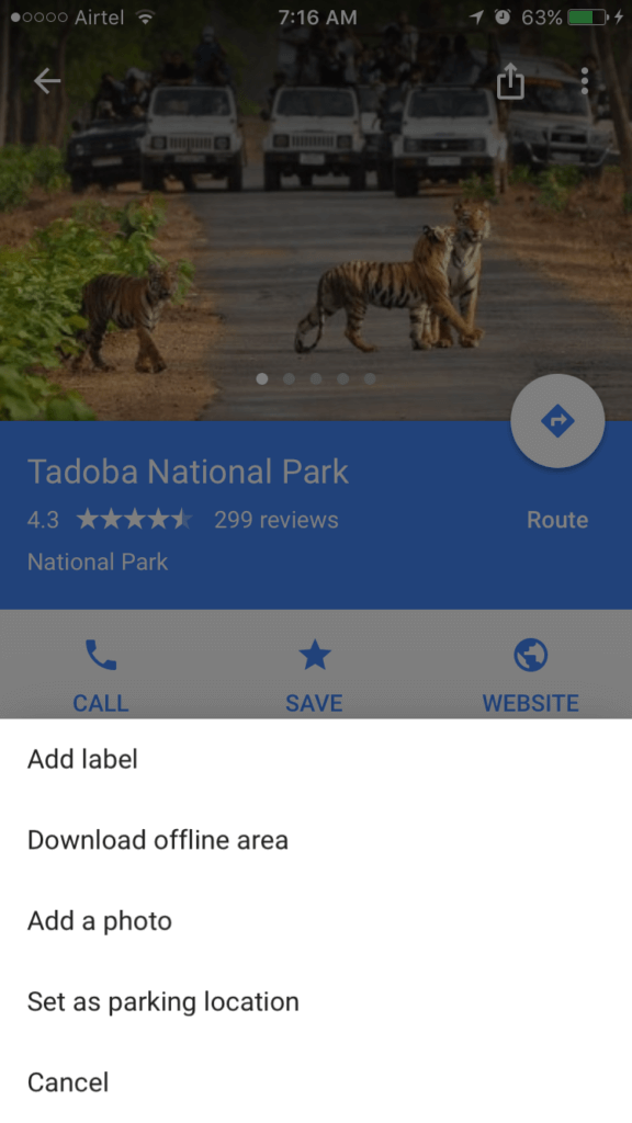 Offline Google Maps for Wildlifers