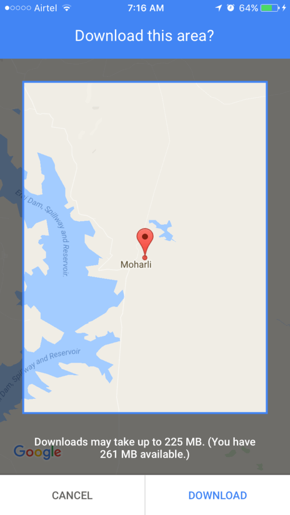 Offline Google Maps for Wildlifers